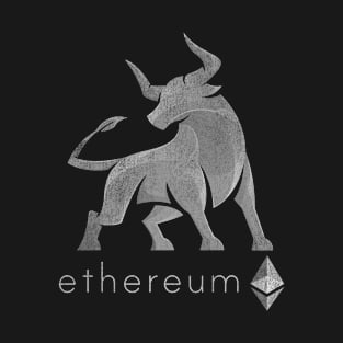 Vintage Bull Market Ethereum Coin Crypto Token Cryptocurrency Wallet Ethereum HODL Birthday Gift For Men Women T-Shirt