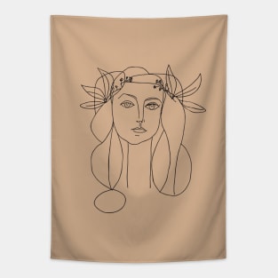 Picasso Woman Sketch Portrait Tapestry