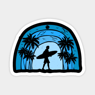 Surfing Beach Gift Magnet