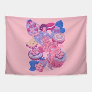 Strawberry Desserts Tapestry