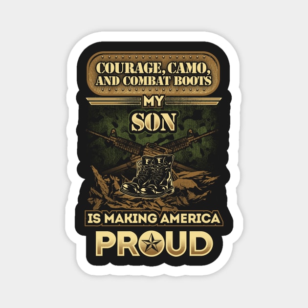 Soldier Son Combat Boots Graphic Magnet by SiGo