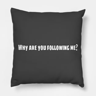 Why are you following me? Pillow