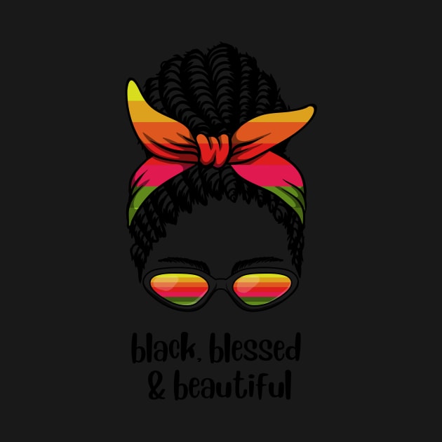 Playful Afro Black Woman Messy Bun by hstewartcrook