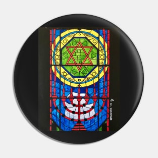 Star of David Stained Glass Pin