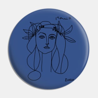 Picasso Woman (Francoise Gilot) Sketch 1 Pin