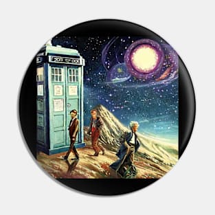 Tardis and Doctor Who Searching in Universe Pin