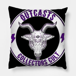 Outcasts Collectors Goat white logo Pillow