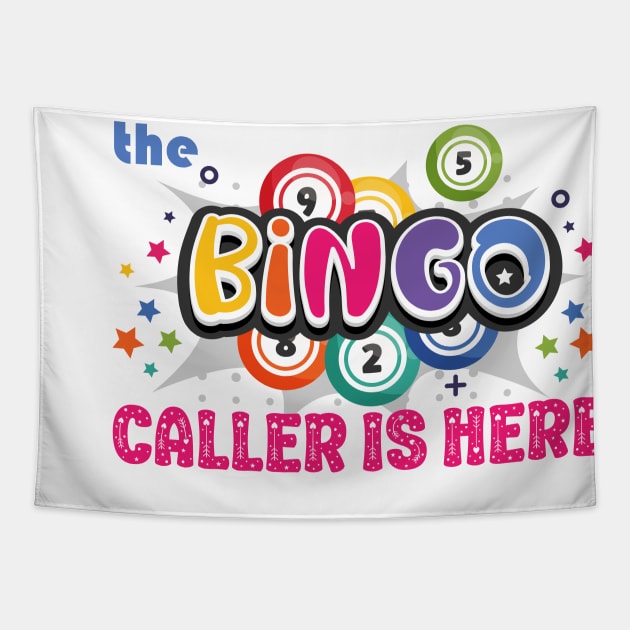 The Bingo Caller Is Here Valentines Day Tapestry by Soft Rain