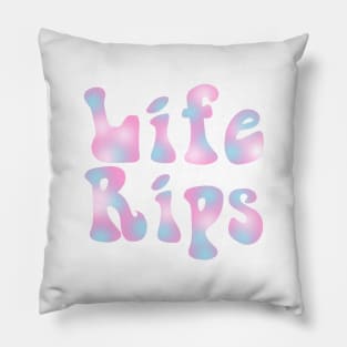life rips hoodie Pillow