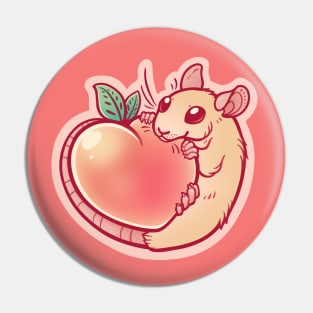 Peachy Rat Pin