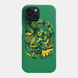 Forrest Green Abstract Wave of Thoughts No 2 Phone Case