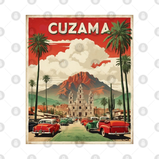 Cuzama Mexico Vintage Poster Tourism by TravelersGems