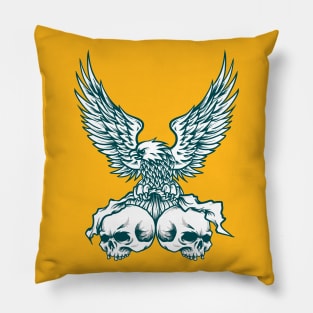 eagle and skull Pillow