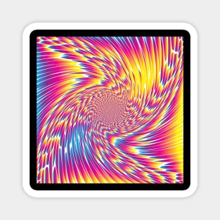 Colorful Spiral White Magnet