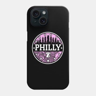 Pink White Philly Fan Philadelphia Skyline Liberty Bell Phone Case