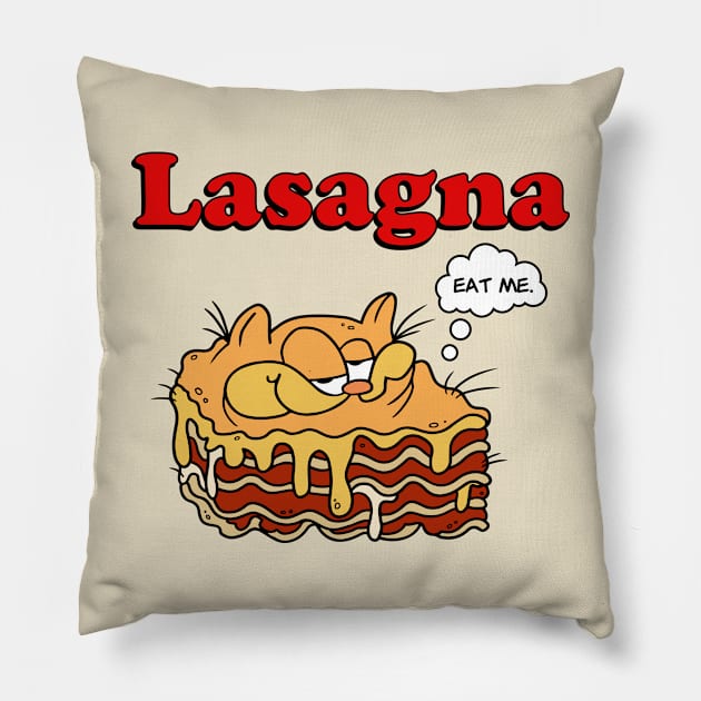 Lasagna Eat Me Pillow by Super Secret Villain