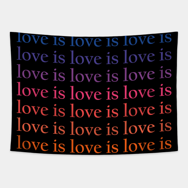 Love Is Love colorful Tapestry by theMstudio