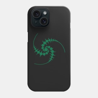 Spiral green crop circle Phone Case