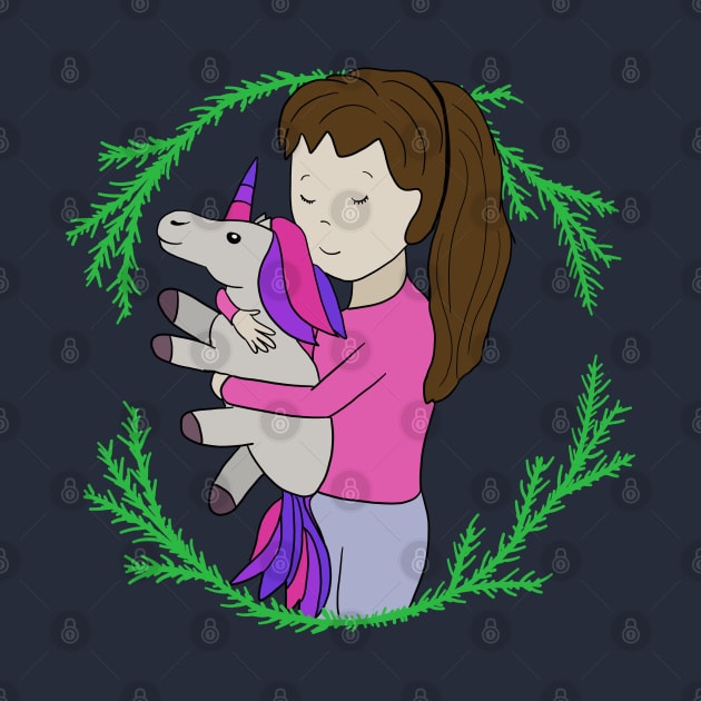 Girl and unicorn by Antiope