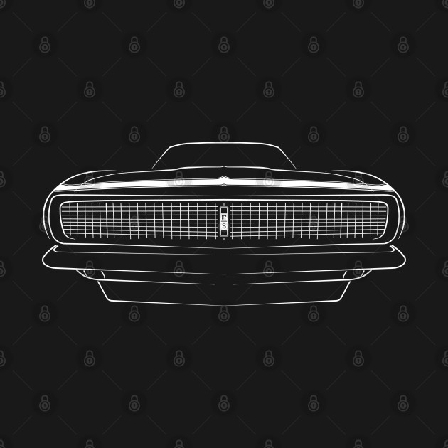 Front/profile Chevy Camaro - stencil, white by mal_photography