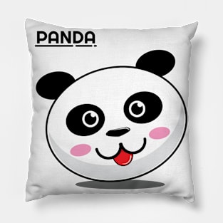 Minimalist cute panda design Pillow