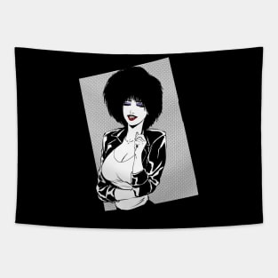 Goth Girl Laugh Tapestry