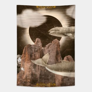 Kid and whales Tapestry