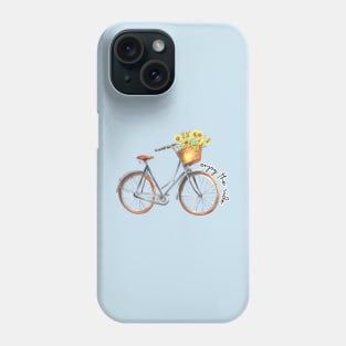 Enjoy The Ride Vintage Bicycle with Sunflower Basket Phone Case