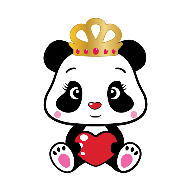 'Panda Lover Fan Gift' Cute Valentine's Day Panda by ourwackyhome