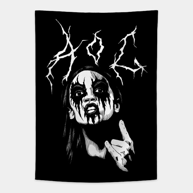 Black Metal AOC 1 Tapestry by JonathanGrimmArt