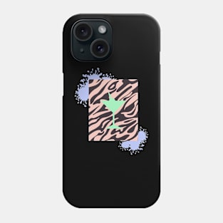 Martini Zebra Print Phone Case