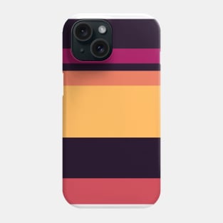 An unthinkable composition of Almost Black, Jazzberry Jam, Faded Red, Light Red Ochre and Pastel Orange stripes. Phone Case