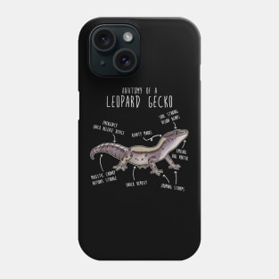 Lavender Stripe Leopard Gecko Lizard Reptile Anatomy Phone Case