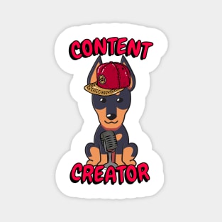 Cute guard dog is a content creator Magnet