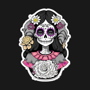 Anime Elegance: La Catrina of the Dead Tee T-Shirt