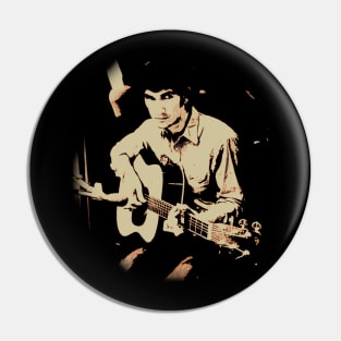 Graphic Vintage Van Zandt Lover Gifts Music Pin