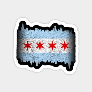 Chicago Flag Skyline Magnet