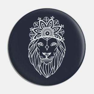 Henna Lion Mandala Pin