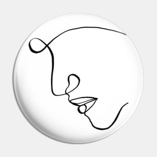 Minimal abstract women face Pin