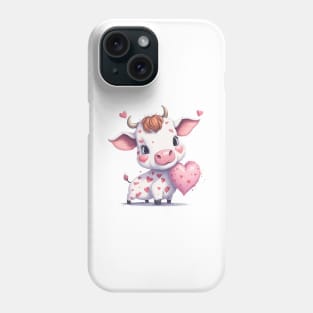 Minimal Cute Baby Cow Phone Case