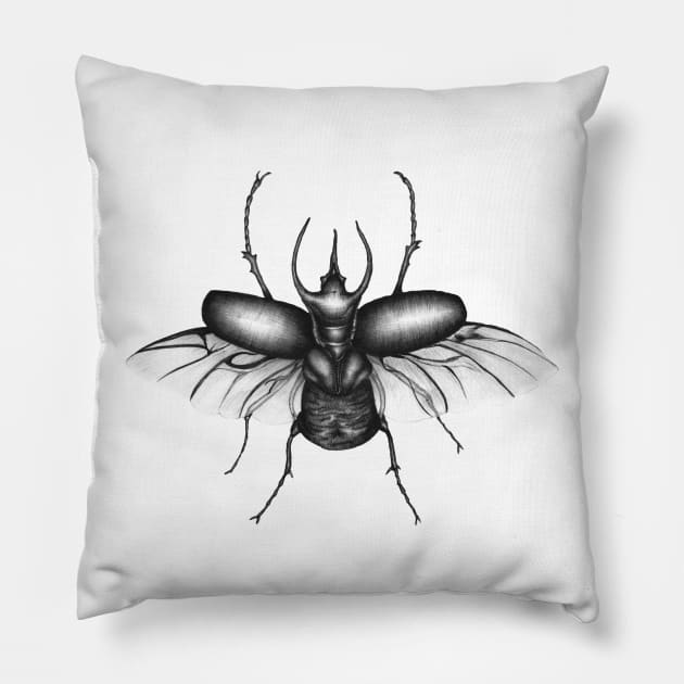 Beetle Wings Pillow by ECMazur