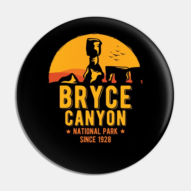 Bryce Canyon National Park Utah Sunset Pin by HCMGift