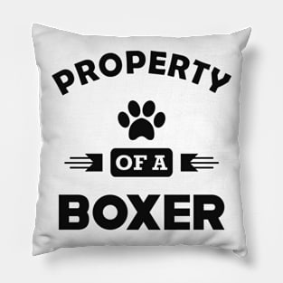 Boxer Dog - Property of a boxer Pillow