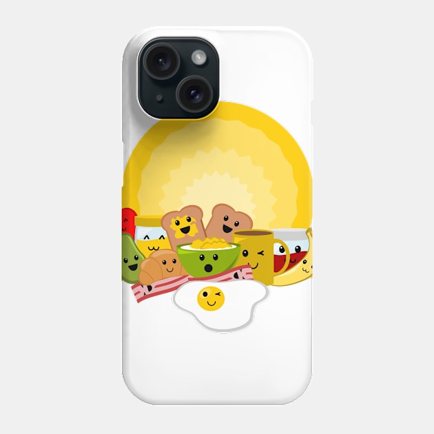 Breakfast Friends Phone Case by citypanda