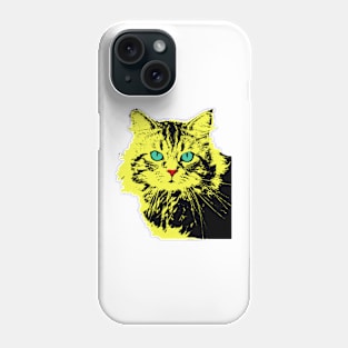 Cat yellow Phone Case