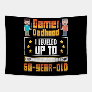 Best Father Gamer Dad 50 Years Tapestry