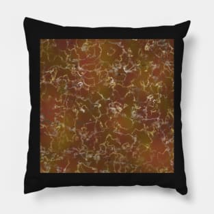 Brown marble stone with gold veins Pillow