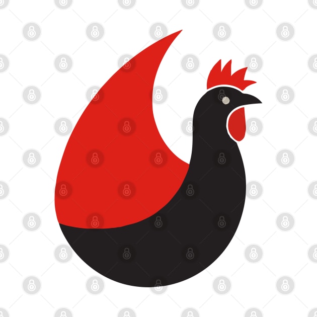 Funny Chicken Geometric Design by Selknen 🔥