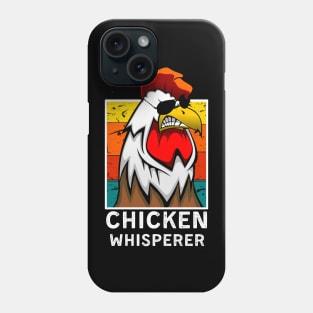 Chicken Whisperer of cool rooster wearing sunglasses Phone Case