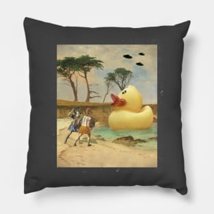 Classical Art Meme Funny Rubber Ducky Pillow